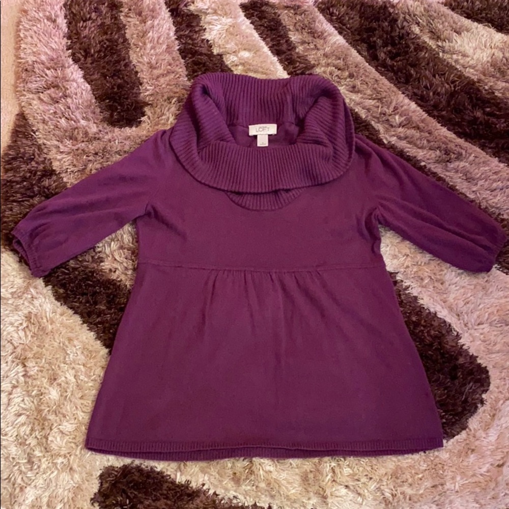 3/4 Sleeve sweater with cowl neck